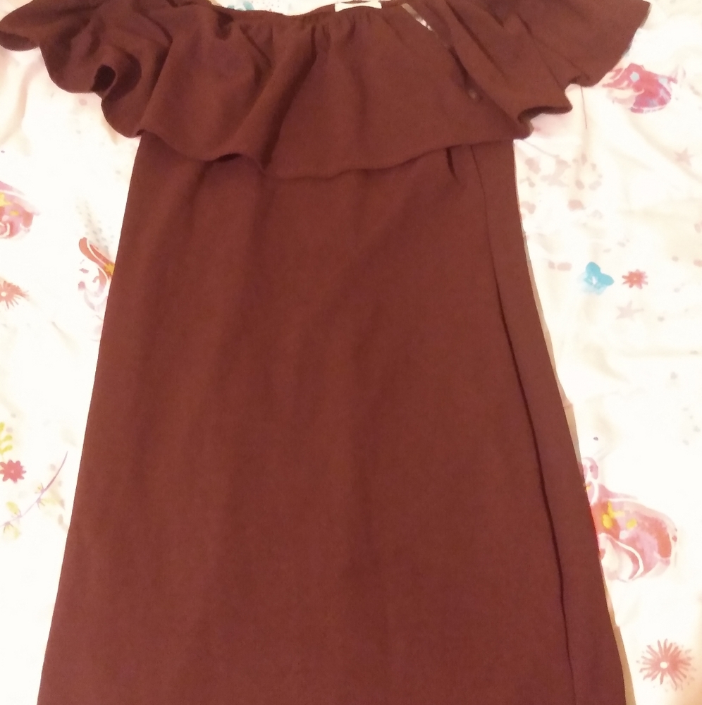 Shirt Red Flare Top Dress